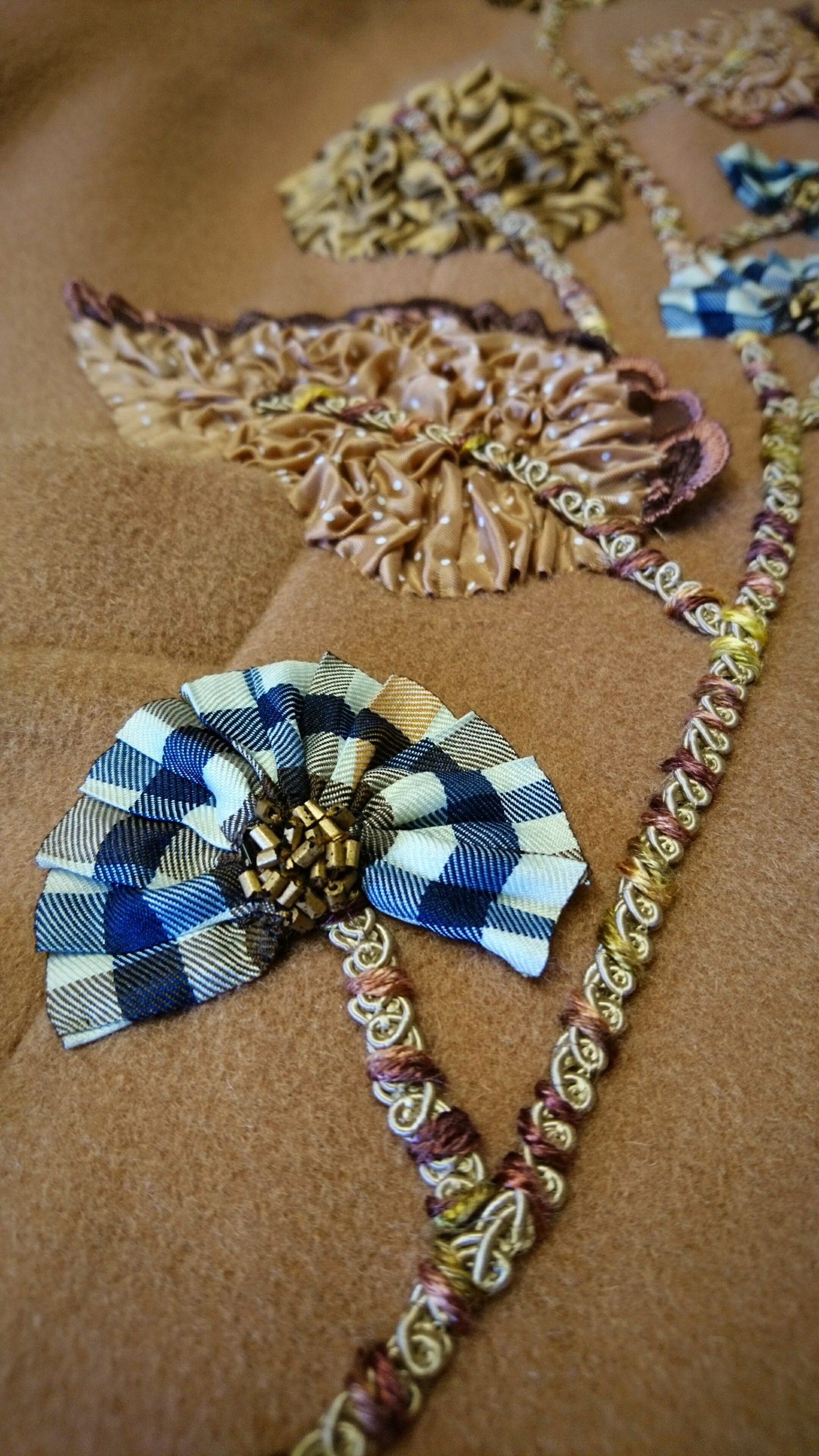 Embroidered coat detail