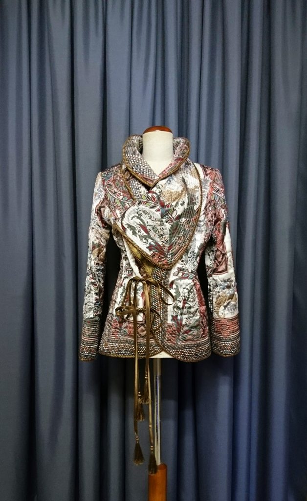 Quilted flower print jacket