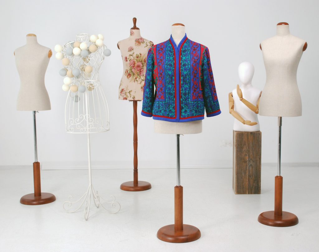 Quilted flower print jacket, blue, red, green