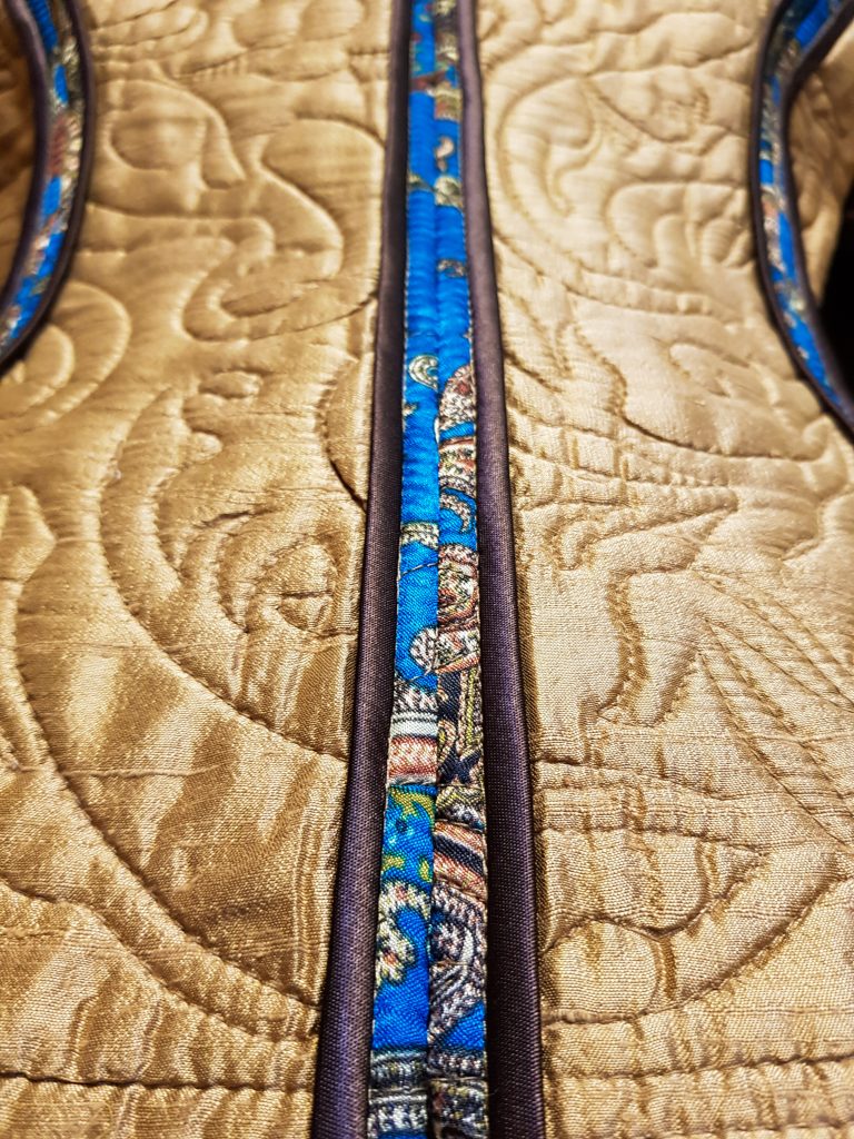 Quilted flower print jacket