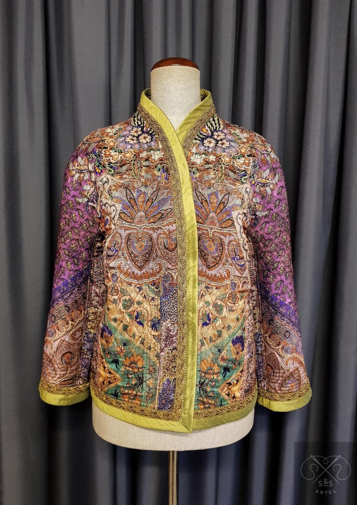 double sided silk quilted jacket