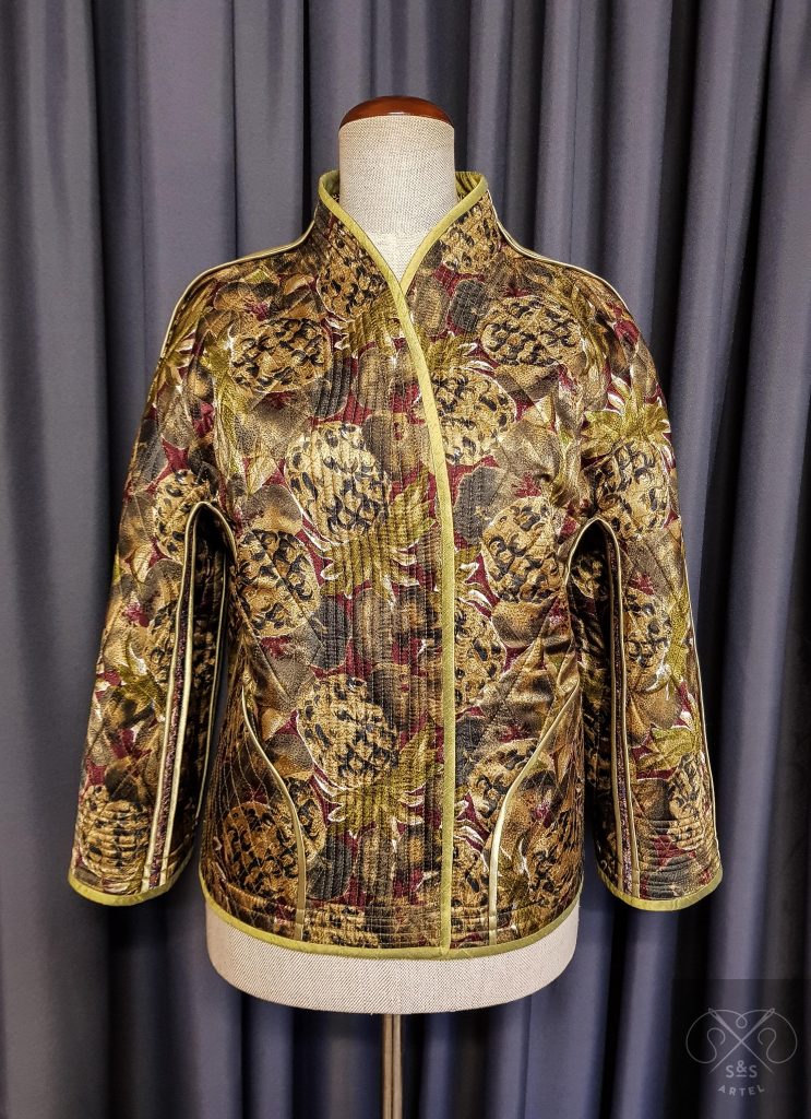 double sided silk quilted jacket