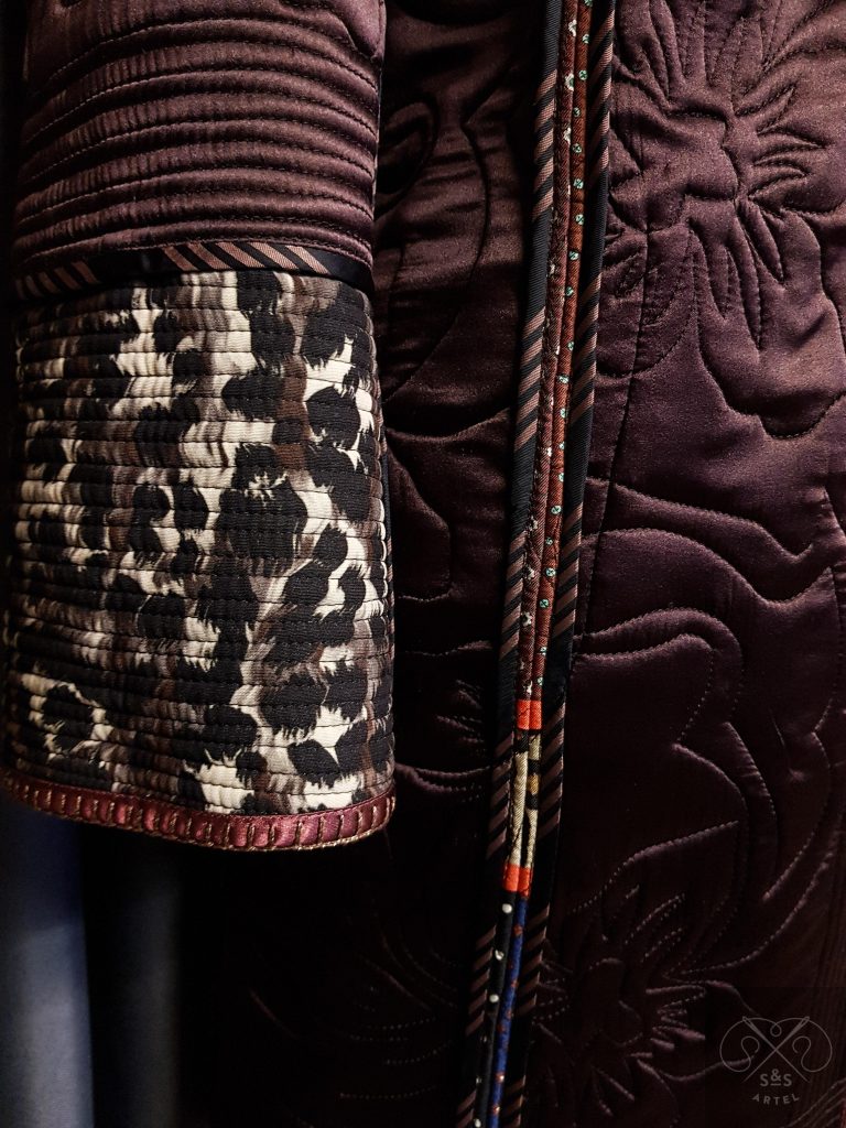 Silk quilted coat, double sided