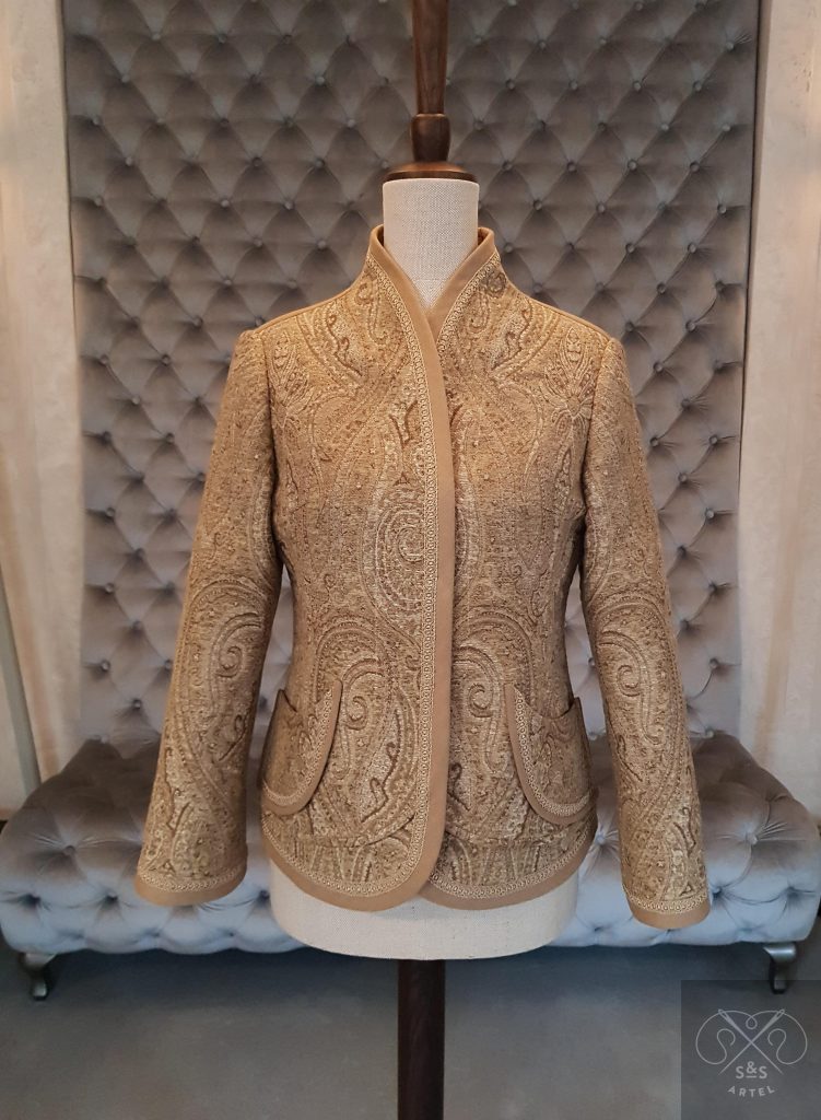 Brown quilted jacket