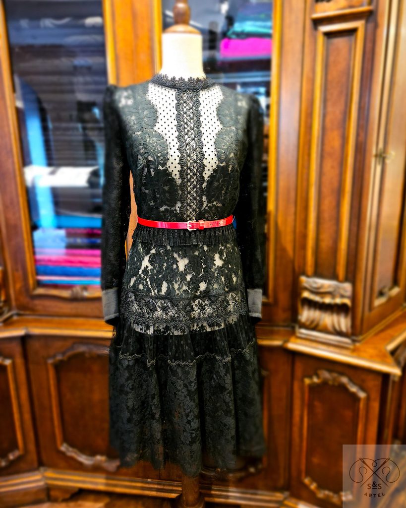 Black lace dress