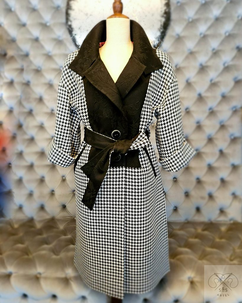 Black and white coat