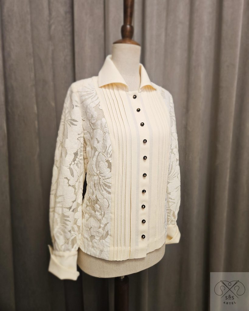 White lace shirt blouse 